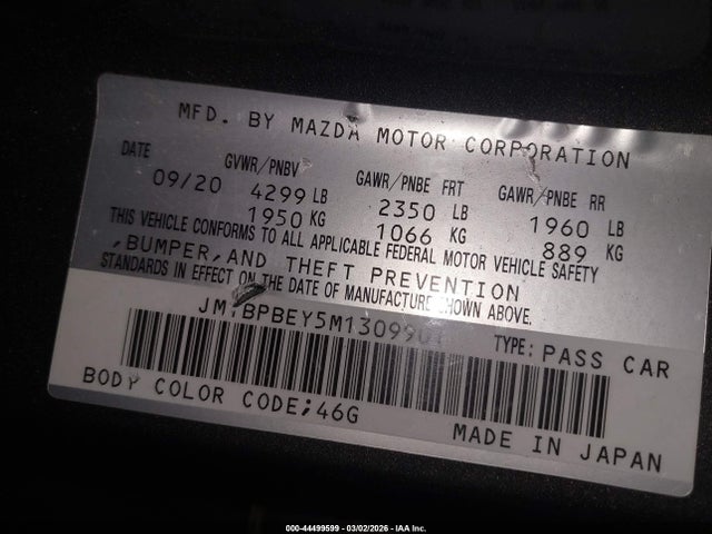 2021 MAZDA MAZDA3 JM1BPBEY5M1309901 Photo 8