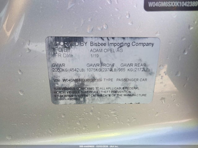 W04GM6SXXK1042389 Buick Regal Sportback Preferred Ii