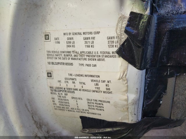 1996 CHEVROLET CAPRICE / IMPALA 1G1BL52P9TR185505 Photo 8