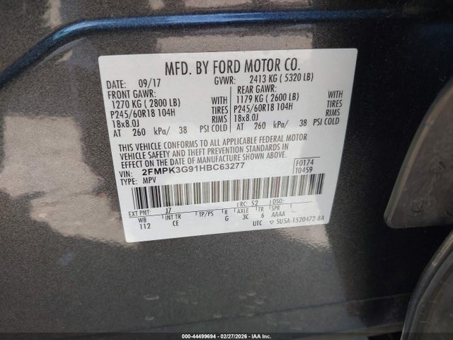 2017 FORD EDGE 2FMPK3G91HBC63277 Photo 8