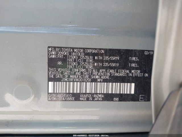 Toyota Rav4 Xle Premium 2019 JTMC1RFVXKD018258 Image 9
