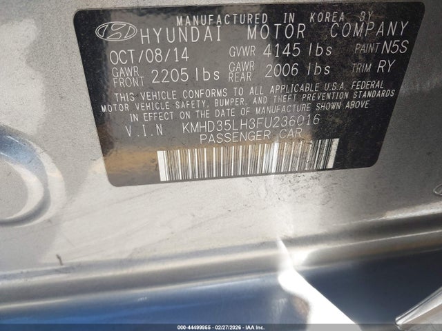 Hyundai ELANTRA GT 2015 KMHD35LH3FU236016 Image 9