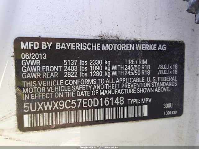 Aukcja sprzedaży 2014 Bmw X3 Xdrive28i, vin: 5UXWX9C57E0D16148, numer aukcji: 44499980