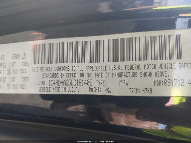 2020 DODGE DURANGO 1C4RDHAG5LC161405 Photo 8