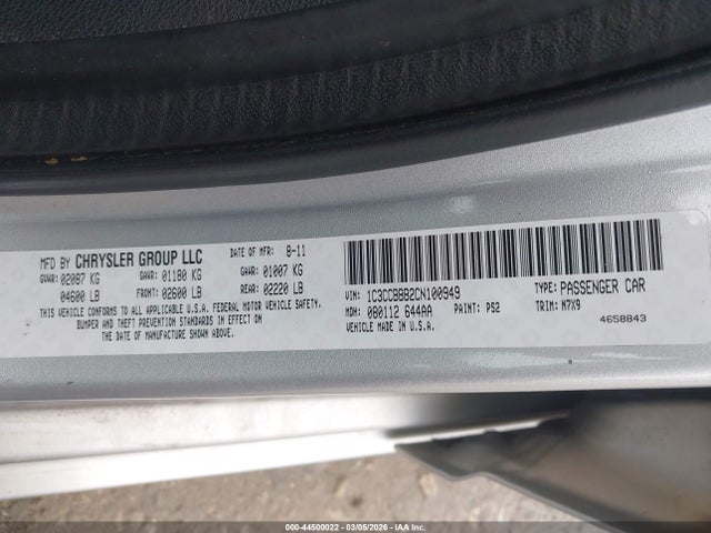 2012 CHRYSLER 200 1C3CCBBB2CN100949 Photo 8