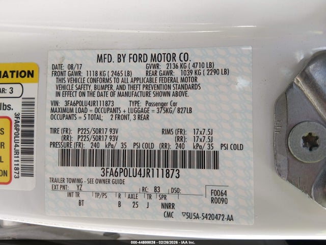 Ford Fusion Hybrid Se 2018 3FA6P0LU4JR111873 Image 9