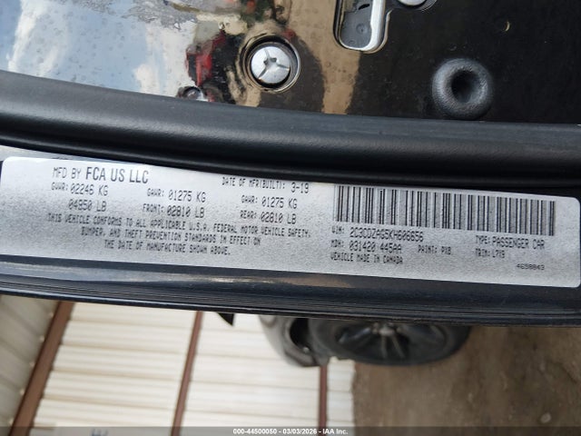 Aukcja sprzedaży 2019 Dodge Challenger Sxt, vin: 2C3CDZAG5KH606656, numer aukcji: 44500050