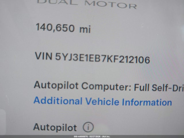 2019 TESLA MODEL 3 5YJ3E1EB7KF212106 Photo 8