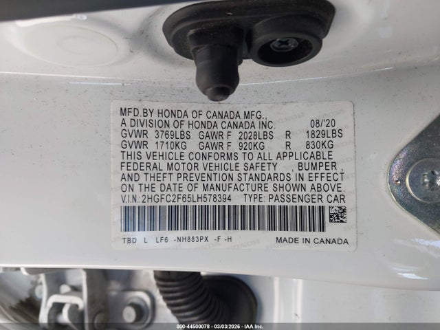 2HGFC2F65LH578394 Honda Civic Lx