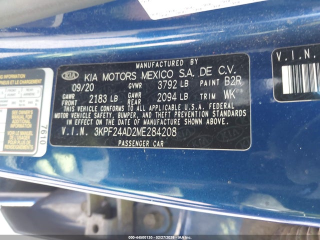 2021 KIA FORTE 3KPF24AD2ME284208 Photo 8