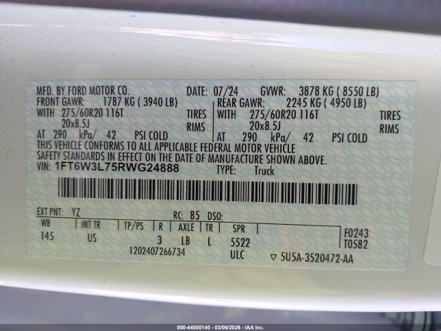 1FT6W3L75RWG24888 Ford F-150 Lightning Flash