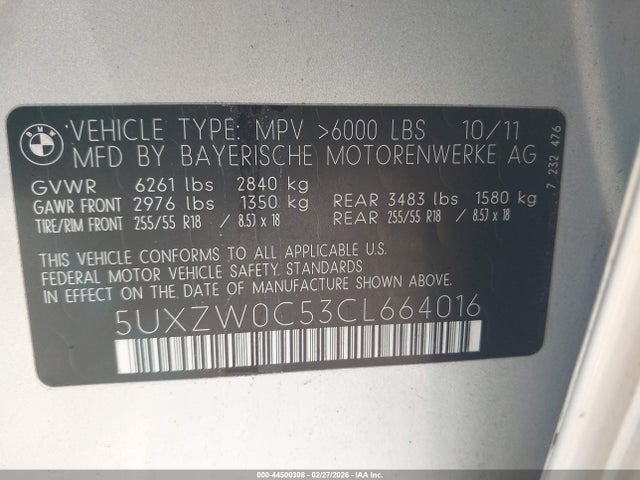 2012 BMW X5 5UXZW0C53CL664016 Photo 8