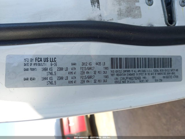 1C4NJPFA0GD792469 Jeep Patriot Latitude