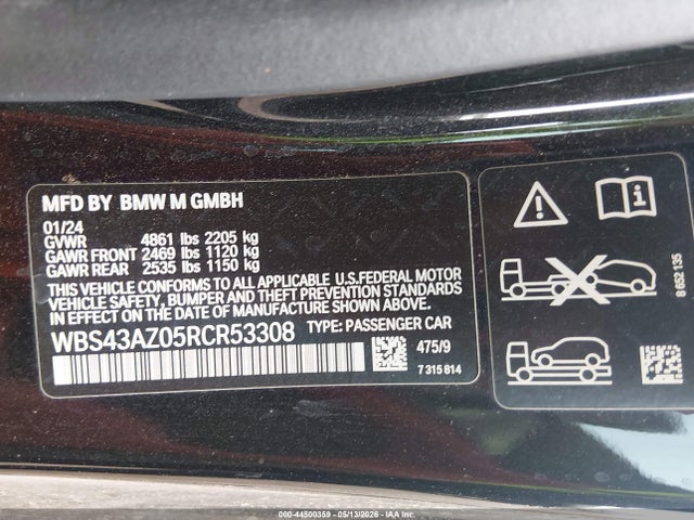 WBS43AZ05RCR53308 BMW M4 Competition Xdrive