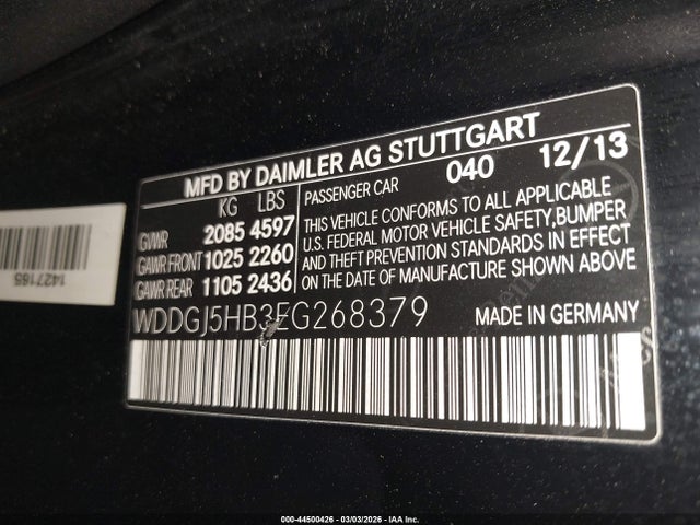 WDDGJ5HB3EG268379 Mercedes-Benz C 350 Sport