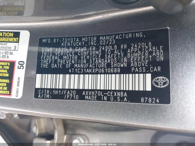 2023 TOYOTA CAMRY 4T1C31AKXPU610688 Photo 8