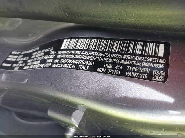 Продажа на аукционе авто 2018 Alfa Romeo Stelvio Awd, vin: ZASFAKAN9J7B78261, номер лота: 44500439