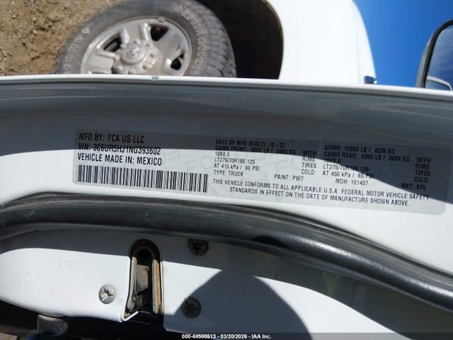 2022 RAM 2500 3C6UR5HJ1NG393602 Photo 8