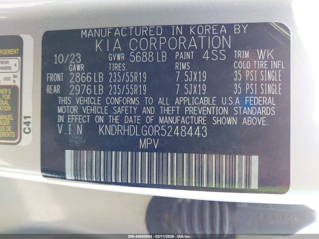 KNDRHDLG0R5248443 KIA Sorento Hybrid Ex