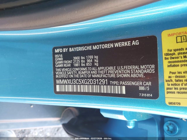 2016 MINI HARDTOP WMWXU3C5XG2D31291 Photo 8