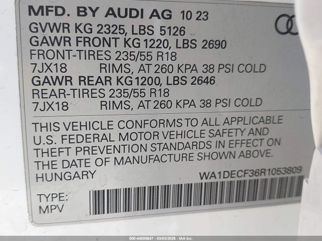 2024 AUDI Q3 WA1DECF36R1053809 Photo 8