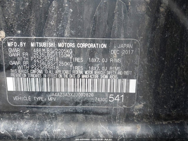 2018 MITSUBISHI OUTLANDER JA4AZ3A3XJJ002820 Photo 8