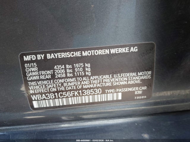 BMW 320i 2015 WBA3B1C56FK138530 Image 9