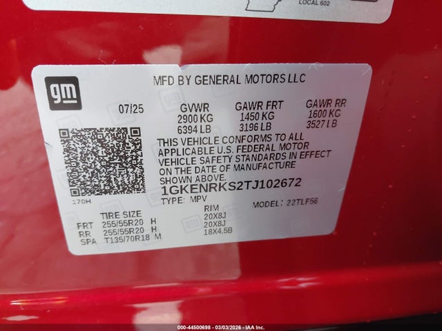 GMC Acadia Denali Awd 2026 1GKENRKS2TJ102672 Image 9