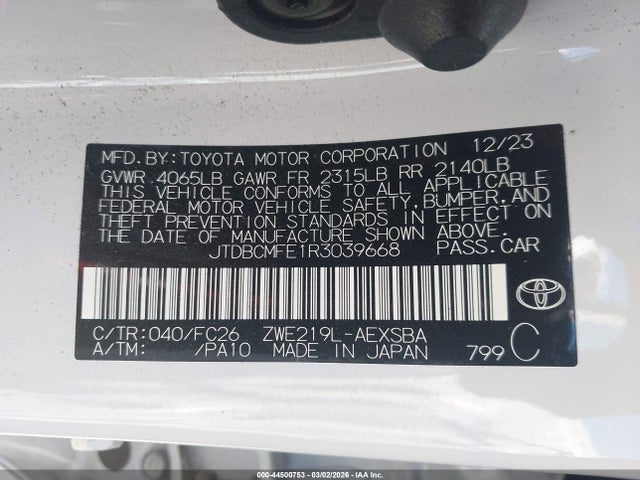 Toyota Corolla Hybrid Se 2024 JTDBCMFE1R3039668 Image 9