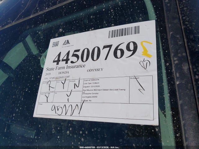 Honda ODYSSEY EX 2019 5FNRL6H5XKB127487 Image 17