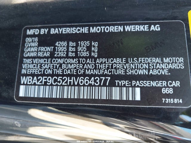 2017 BMW 230I WBA2F9C52HV664377 Photo 8