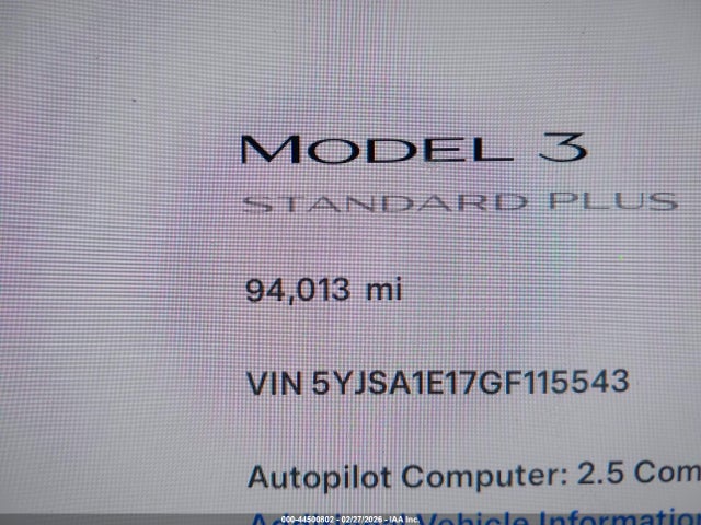 2019 Tesla Model 3 Long Range/mid Range/standard Range/standard Range Plus მანქანა იყიდება აუქციონზე, vin: 5YJ3E1EAXKF302650, აუქციონის ნომერი: 44500802