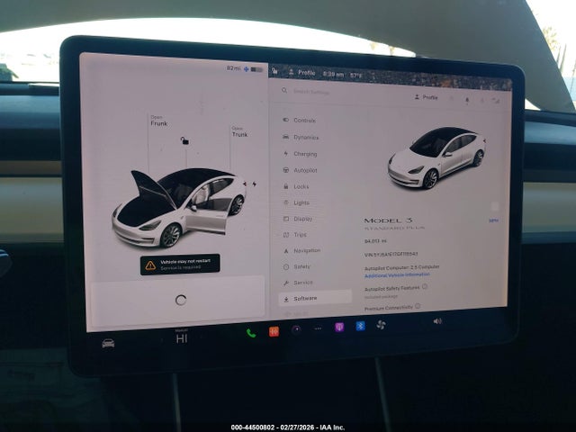2019 Tesla Model 3 Long Range/mid Range/standard Range/standard Range Plus მანქანა იყიდება აუქციონზე, vin: 5YJ3E1EAXKF302650, აუქციონის ნომერი: 44500802