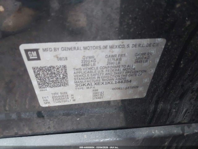Продаж на аукціоні авто 2019 Gmc Terrain Denali, vin: 3GKALXEX1KL144354, номер лоту: 44500854
