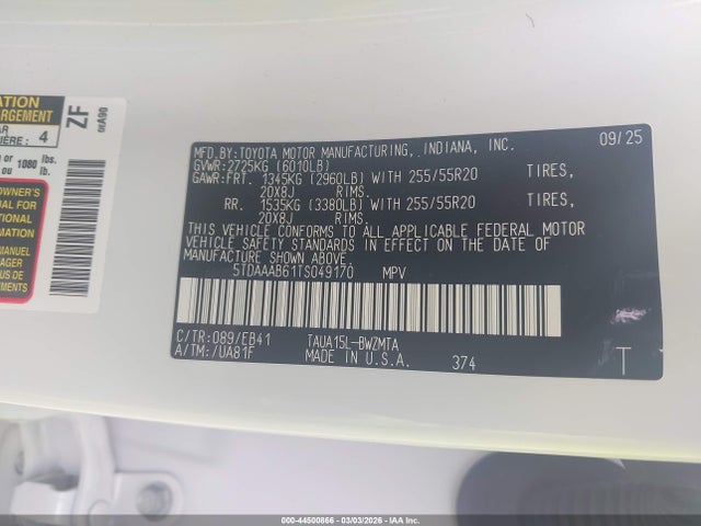 Продаж на аукціоні авто 2026 Lexus Tx 350 Premium, vin: 5TDAAAB61TS049170, номер лоту: 44500866