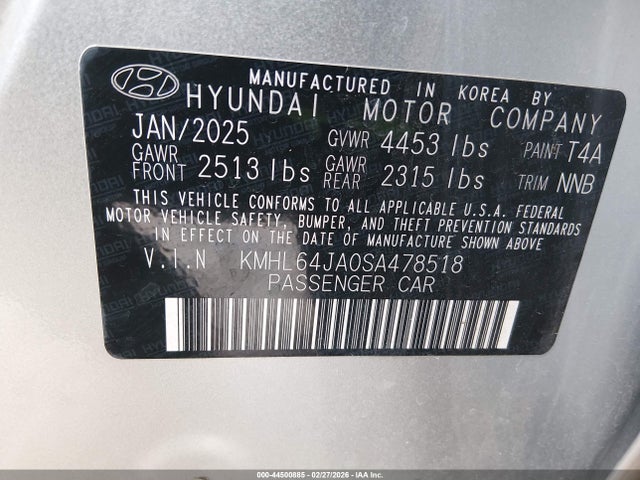 KMHL64JA0SA478518 Hyundai SONATA SEL