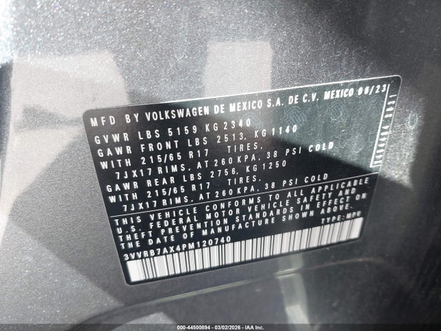 2023 VOLKSWAGEN TIGUAN 3VVRB7AX4PM120740 Photo 8