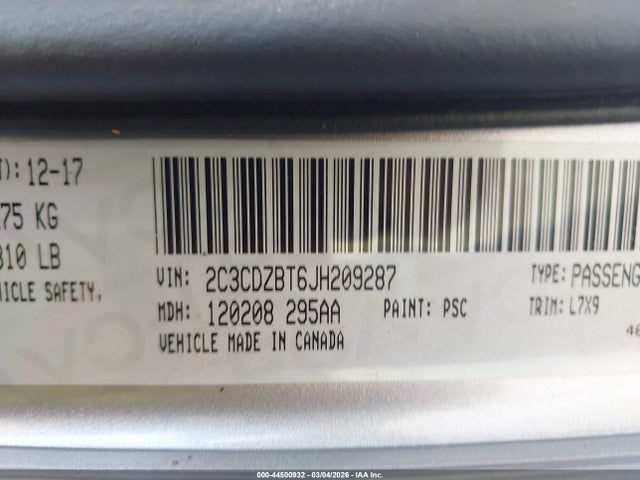 Dodge Challenger R/t 2018 2C3CDZBT6JH209287 Image 9