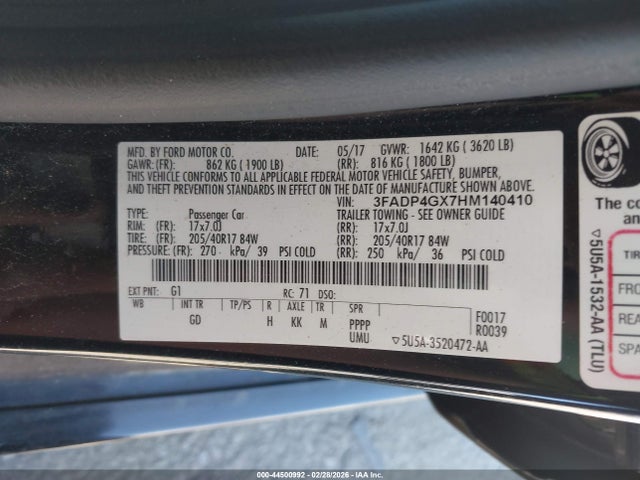 Ford FIESTA ST 2017 3FADP4GX7HM140410 Image 9