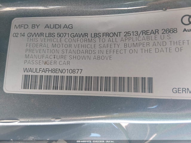 2014 AUDI A5 WAULFAFH8EN010877 Photo 8