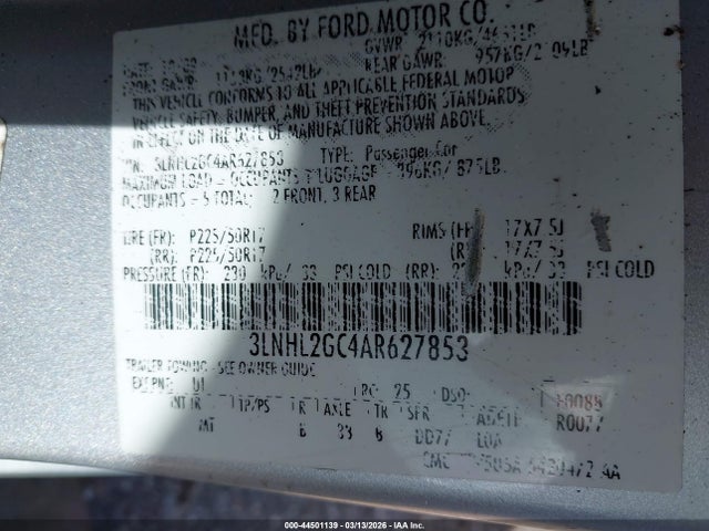 2010 LINCOLN MKZ 3LNHL2GC4AR627853 Photo 8