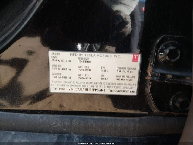 2014 TESLA MODEL S 5YJSA1H15EFP52844 Photo 8