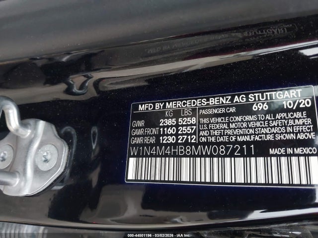 2021 MERCEDES-BENZ GLB 250 W1N4M4HB8MW087211 Photo 8