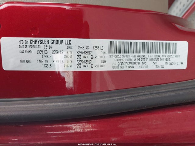 2015 CHRYSLER TOWN & COUNTRY 2C4RC1GG9FR596702 Photo 8