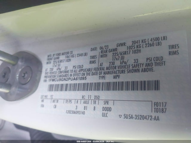 Ford Escape Active 2023 1FMCU9GN2PUA61095 Image 9