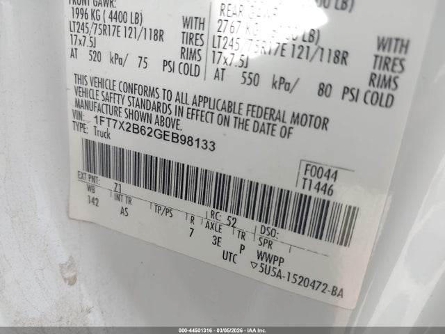 Ford F-250 Xl 2016 1FT7X2B62GEB98133 Image 9
