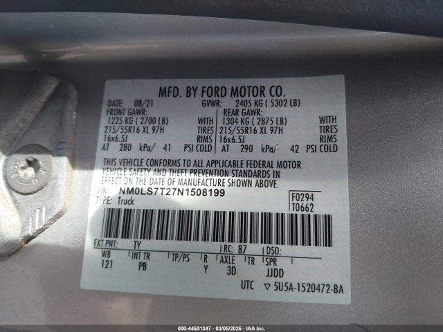 Ford Transit Connect Xlt 2022 NM0LS7T27N1508199 Image 8
