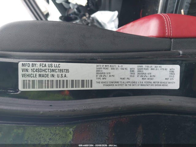 2021 DODGE DURANGO 1C4SDHCT3MC789735 Photo 8