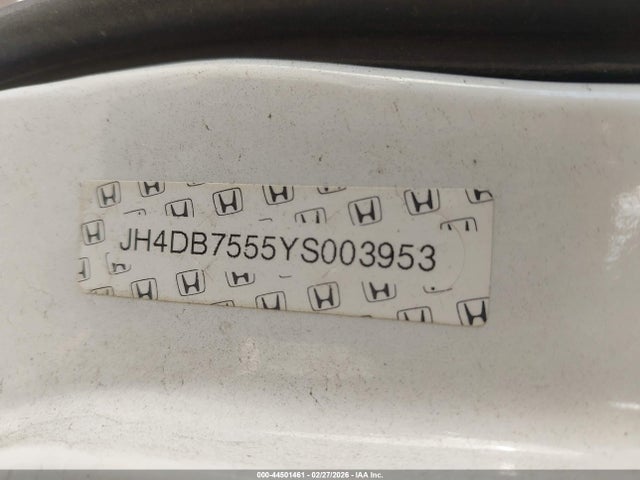 44501461 :رقم المزاد ، JH4DB7555YS003953 vin ، 2000 Acura Integra Ls مزاد بيع