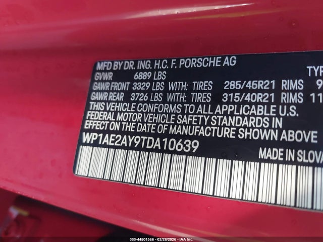 2026 PORSCHE CAYENNE E-HYBRID WP1AE2AY9TDA10639 Photo 8